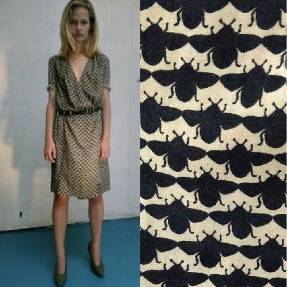 Rodebjer Bee Fly Print Wrap Dress